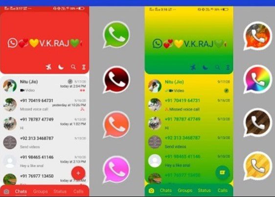 f m whatsapp themes